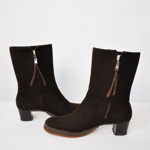 Vintage 1970s Wool Boots - Picture 6 of 13